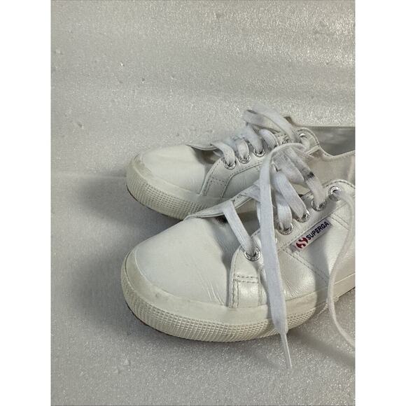 Superga Shoes Sneakers 39.5 white Leather Low Top  US Men’s 7 women’s 8.5 - Picture 8 of 16